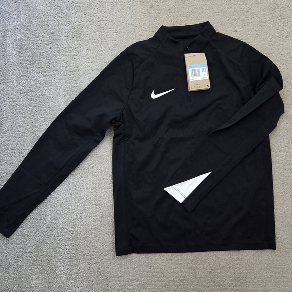 Nike Black Long Sleeve Top with White Logo